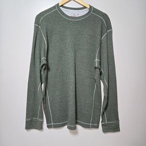 Dakota Grizzly Shirt Mens Thermal Waffle Knit size 2X Heather Green